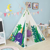 SoBuy OSS03-F Tipi Tente pour Enfant Dessin animé Forêt avec Tapis De Sol