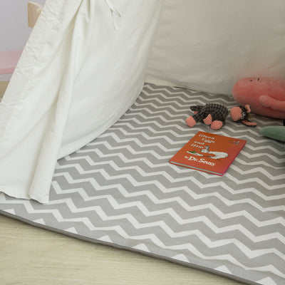 SoBuy OSS03-WHG Tipi Enfant Tente pour Enfant avec Tapis De Sol Indian Teepee Tente de Jeu pour Enfants