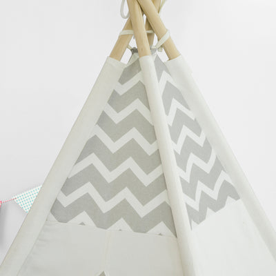 SoBuy OSS03-WHG Tipi Enfant Tente pour Enfant avec Tapis De Sol Indian Teepee Tente de Jeu pour Enfants
