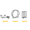 SoBuy SDA05-SCH Serviteur de Cheminée Pliant Wapitis Porte Bûches Pliable Range-Bûches Anthracite Grande Capacité