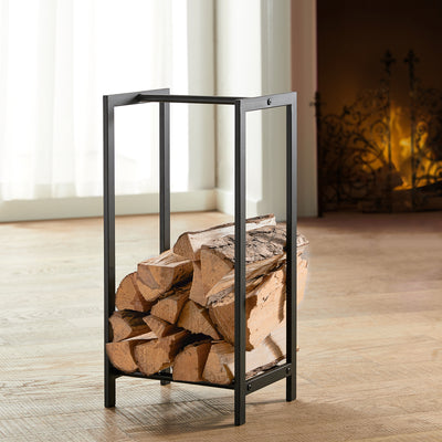 SoBuy SDA07-SCH Porte-Bûches de Cheminée Range-Bûches Solide en métal Support pour Bois de Chauffage