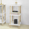 SoBuy STR02-K-WN Dulap de depozitare, bibliotecă, raft cu 3 niveluri, raft de bucătărie, raft universal