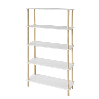 SoBuy STR04-WN Étagère de rangement Bibliothèque Étagère avec 5 tablettes Étagère de cuisine