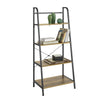 SoBuy STR09-PF Bibliotecă, Raft de Perete cu 4 Nivele, Raft de Depozitare cu Cadru Stabil din Metal, Stil Industrial