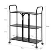 SoBuy SVW02-Sch Desserte de Cuisine Pliante Chariot de Bar Desserte à Roulettes