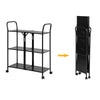 SoBuy SVW02-Sch Desserte de Cuisine Pliante Chariot de Bar Desserte à Roulettes