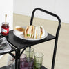 SoBuy SVW02-Sch Desserte de Cuisine Pliante Chariot de Bar Desserte à Roulettes
