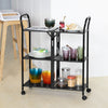 SoBuy SVW02-Sch Desserte de Cuisine Pliante Chariot de Bar Desserte à Roulettes