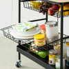 SoBuy SVW09-SCH Chariot de Rangement à l'île de Cuisine Desserte à roulettes avec Plateau Repas Amovible