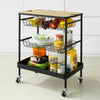 SoBuy SVW09-SCH Chariot de Rangement à l'île de Cuisine Desserte à roulettes avec Plateau Repas Amovible