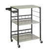 SoBuy SVW16-HG Cărucior de Bar, Serviciu în Stil Industrial, pentru Cuptor cu Microunde, cu 3 Rafturi și 1 Mâner